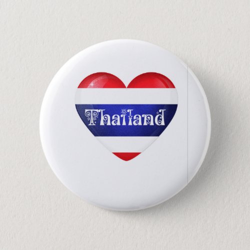 Thailand Heart Flag Pinback Button