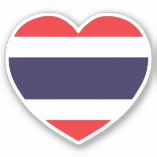 Thailand Heart Flag Sticker