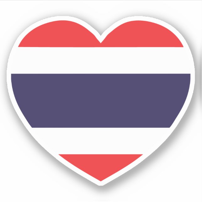 Thailand Heart Flag Sticker (Front)