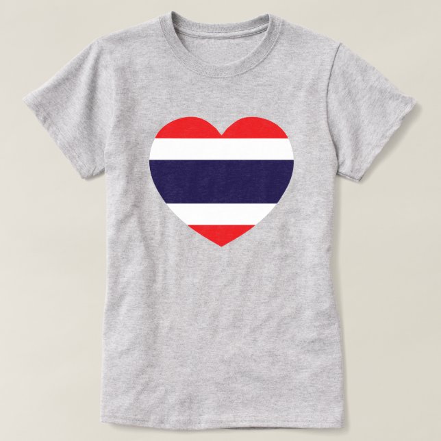 Thailand Heart Flag T-Shirt (Design Front)