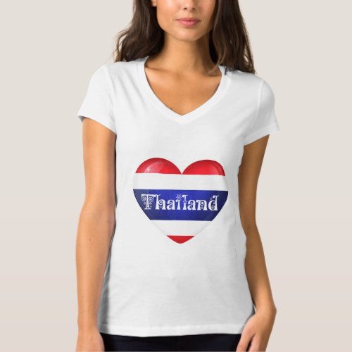 Thailand Heart Flag T_Shirt