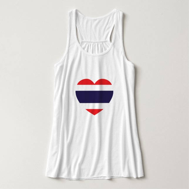 Thailand Heart Flag Tank Top (Design Front)