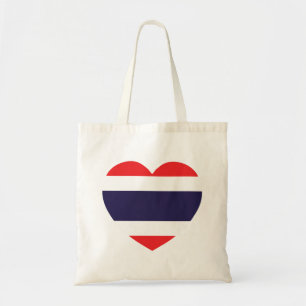 Thailand Heart Flag Tote Bag