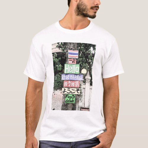 Thailand Hello Signs Travel T_Shirt