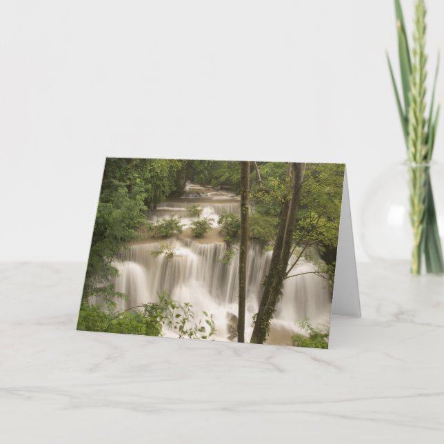Thailand, Huai Mae Khamin Waterfall Card (Front)
