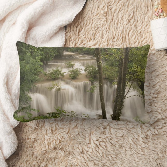 Thailand, Huai Mae Khamin Waterfall Lumbar Pillow (Blanket)