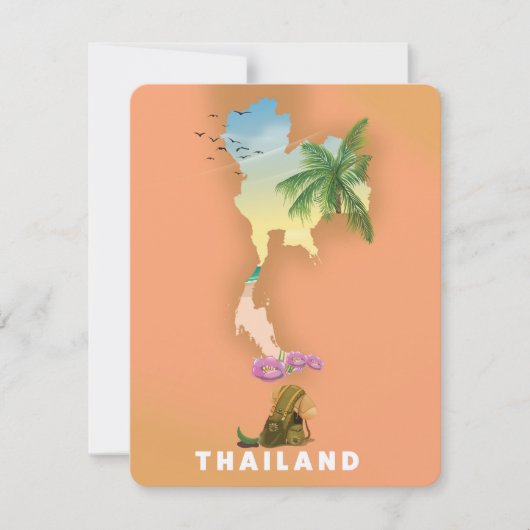 Thailand illustrated map (Front)