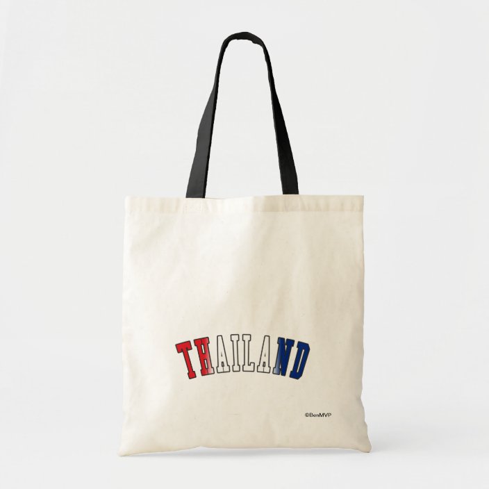 Thailand in National Flag Colors Canvas Bag