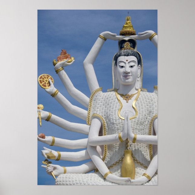 Thailand, Ko Samui aka Koh Samui). Wat Plai Poster (Front)