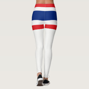 Kuwait National Flag Colors Horizontal Striped Leggings, Zazzle