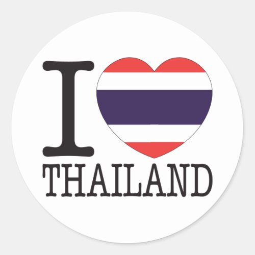 Thailand Love v2 Classic Round Sticker