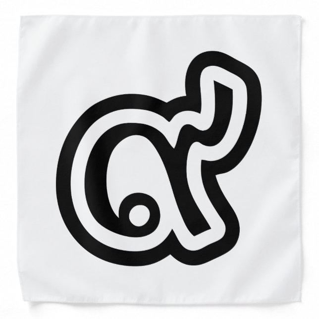 Thailand Lucky Number 9 / Nine / ๙ (Gao/Kao) Thai Bandana (Front)