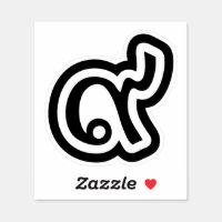 Thailand Lucky Number 9 / Nine / ๙ (Gao/Kao) Thai Sticker | Zazzle