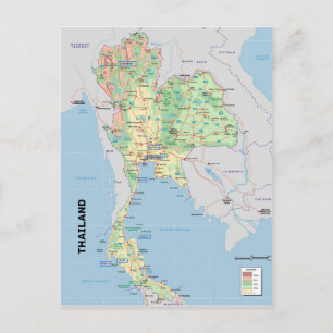 Thailand map postcard 3
