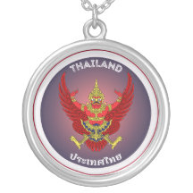 Thailand National Emblem Patriotic Round Shape 