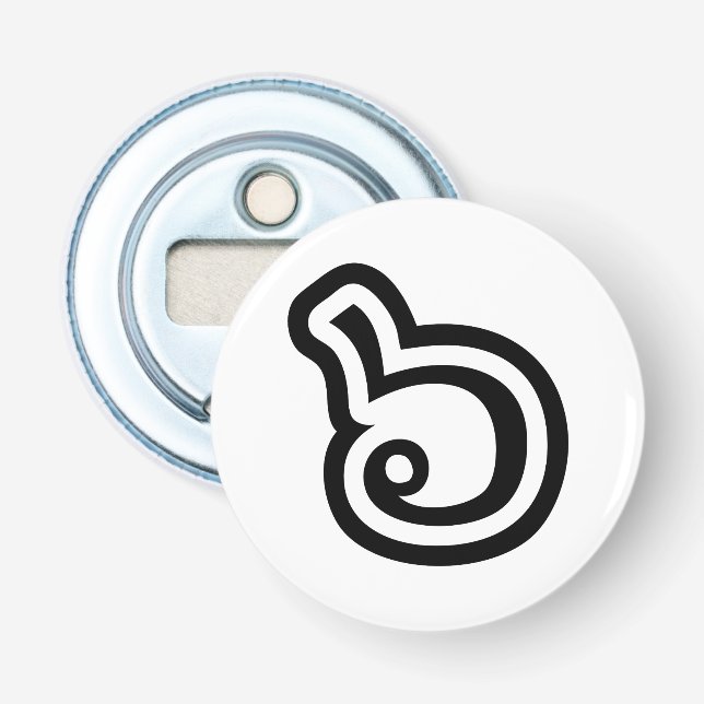 Thailand Number 6 / Six / ๖ (Ho/Hok) Thai Language Bottle Opener (Front)