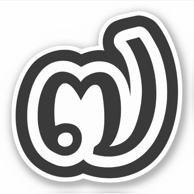 Thailand Number 7 / Seven / ๗ (Jed/Chet) Thai Sticker (Front)