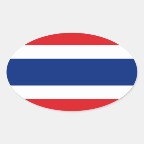 Thailand Oval Flag Sticker