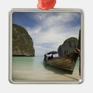 Thailand, Phi Phi Lay Island, Maya Bay. Metal Ornament