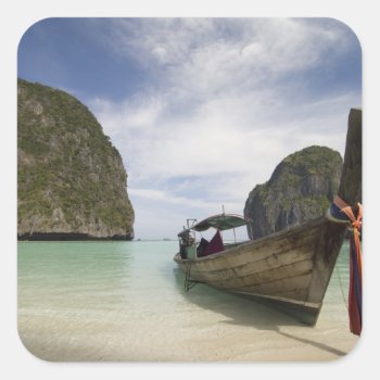 Thailand  Phi Phi Lay Island  Maya Bay. Square Sticker by tothebeach at Zazzle