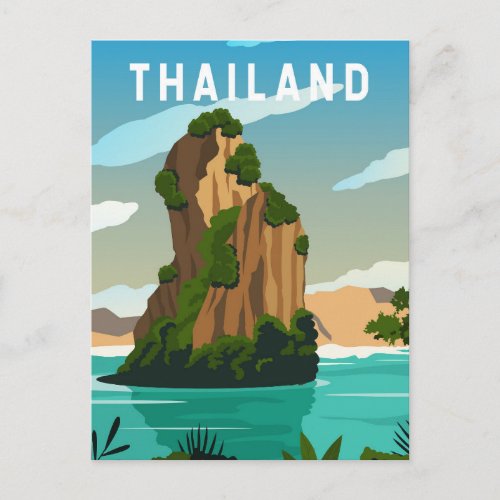 Thailand Phuket Retro Postcard