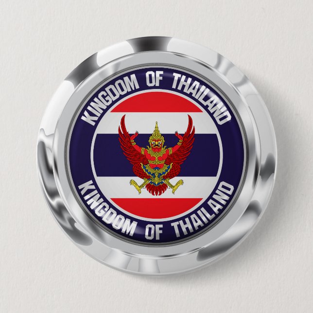 Thailand Round Emblem Button (Front)