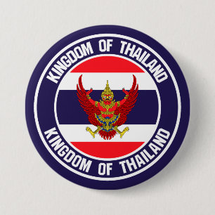 Thailand Round Emblem Button