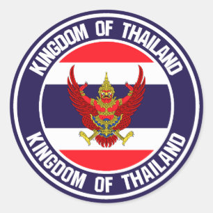 Thailand Round Emblem Classic Round Sticker