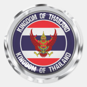 Thailand Round Emblem Classic Round Sticker