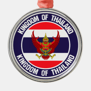 Thailand Round Emblem Metal Ornament