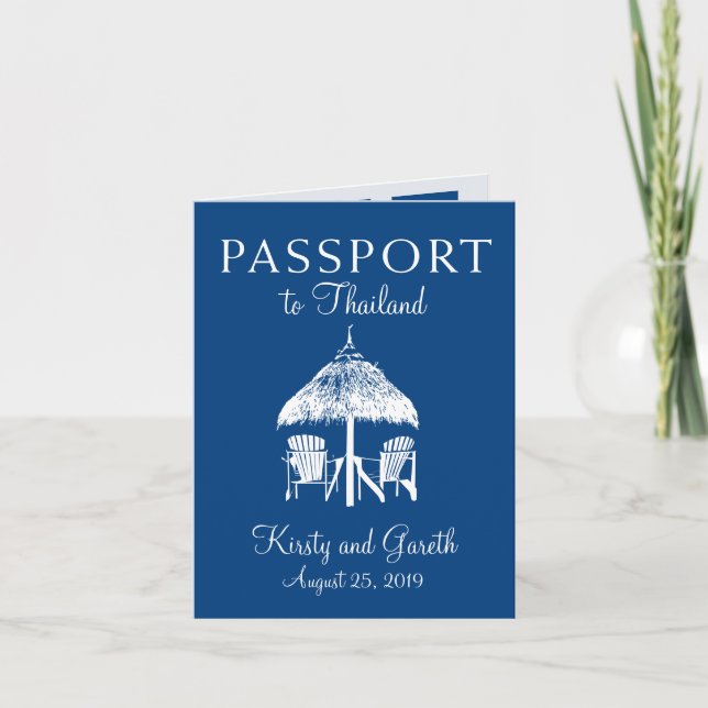 Thailand Save the Date Passport | Wedding Invitation (Front)