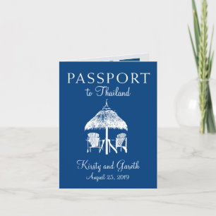Thailand Save the Date Passport Wedding Invitation