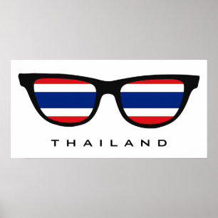 Thailand Shades custom text & color poster