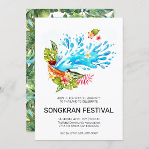 Thailand Songkran Festival Invitation