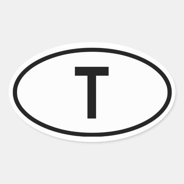 Thailand "T" Oval Sticker (Front)