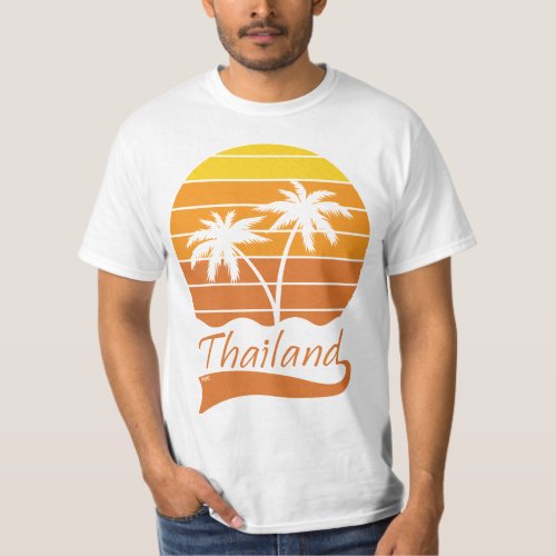 Thailand T_shirt _ Exotic Sun  Palm Trees design