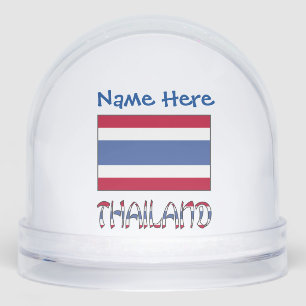 Thailand Thai Flag Blue Personalization  Snow Globe