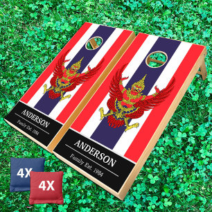 Thailand & Thai Flag personalized / Family fun Cornhole Set