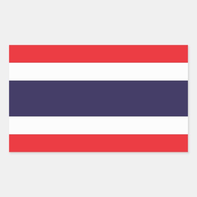 Thailand - Thai Flag Rectangular Sticker (Front)