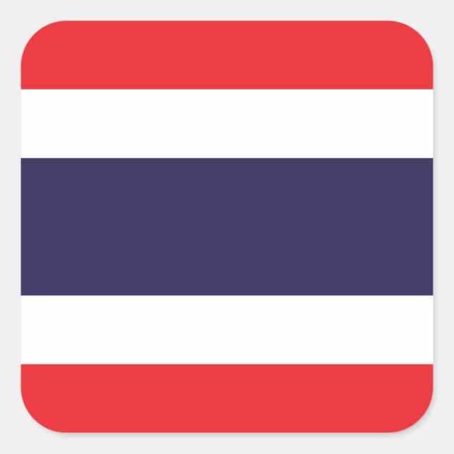 Thailand/Thai Flag Square Sticker (Front)
