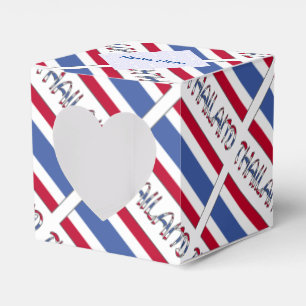 Thailand Thai Flag Tiled Personalized Favor Boxes