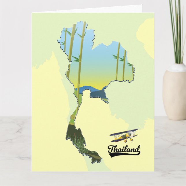 Thailand Travel map Card (Front)