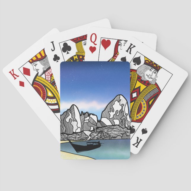Thailand Tropical Beach Scene Poker Cards (Back)