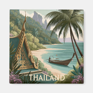 Thailand Tropical Illustration Magnet