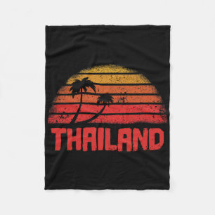 Thailand Vintage Retro 70s Throwck Fleece Blanket