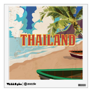 Thailand Vintage Travel Poster Wall Sticker