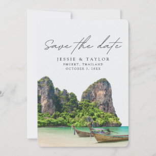 Thailand Wedding Phuket Photo Save the Date Invitation
