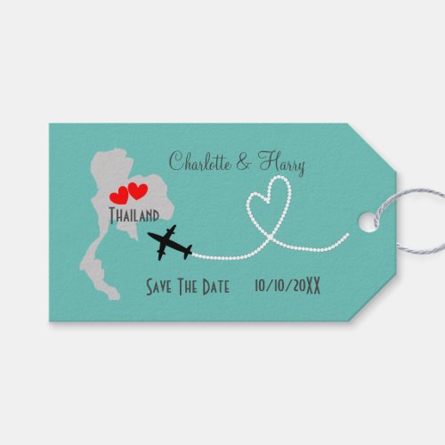 Thailand Wedding Save The Date Gift Tags