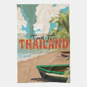 Thailand Wedding Travel poster Towel