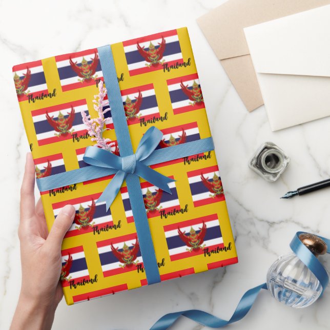 Thailand Wrapping Paper, Thai Flag patriotic Wrapping Paper (Gifting)